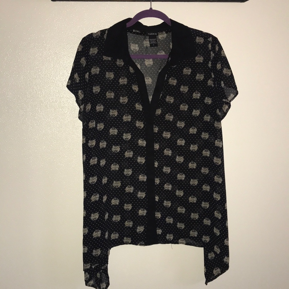 Tiger Torrid blouse with collar 0X